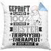 Tierphysiotherapeut Geschenk Lustiger Spruch für Tierphysiotherapeut Geschenkidee Bester Tierphysiotherapeut Der WeltKissen mit Füllung 40x40 (Grau) Blau Trendation