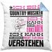 Country-Musiker Geschenk Kissen mit Füllung 40x40 Geschenkidee für Country-Musiker Geburtstag Lustig Ich Bin Country-Musiker Ich Kann Es Dir Erklären Aber Nicht Für Dich Verstehen (Grau) Blau Trendation