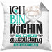 Köchin Ausbildung Start Geschenk Kissen mit Füllung 40x40 Ich Bin Köchin In Der Ausbildung Ich Darf Das Geschenkidee (Grau) Grau Trendation