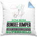 Bungee-Jumper Geschenk Kissen mit Füllung 40x40 Ich Bin Bungee-Jumper Aber Sag Doch Einfach Superheld Lustige Geschenkdiee für Bungee-Jumper (Grau) Blau Trendation