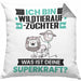 Wildtieraufzüchter Kissen mit Füllung 40x40 Geschenk für Wildtieraufzüchter Geburtstag Lustiger Spruch Was Ist Deine Superkraft (Grau) Grau Trendation