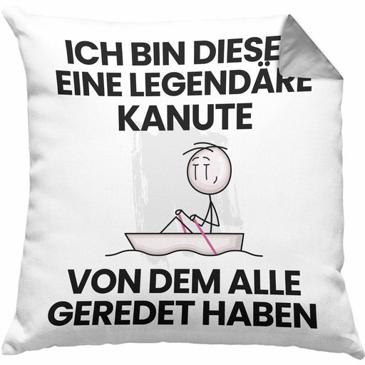 Kanute Geschenk Kissen mit Füllung 40x40 Lustige Geschenkidee Geburtstag für Kanute Ich Bin Dieser Legendäre Kanute Von Dem Alle Geredet Haben (Grau) Grau Trendation