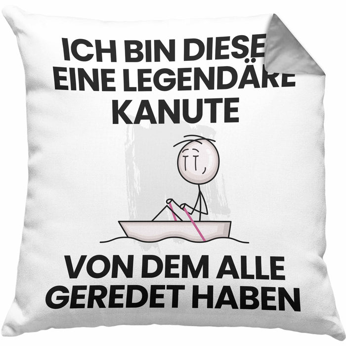 Kanute Geschenk Kissen mit Füllung 40x40 Lustige Geschenkidee Geburtstag für Kanute Ich Bin Dieser Legendäre Kanute Von Dem Alle Geredet Haben (Grau) Grau Trendation