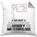 Hobbymeteorologe Geschenk Kissen mit Füllung 40x40 So Gut Kann Nur Ein Hobbymeteorologe Aussehen Geschenkidee (Grau) Grau Trendation