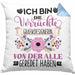 Grafikdesignerin Kissen mit Füllung 40x40 Geschenk Lustiger Spruch Geschenkidee Ich Bin Die Verrückte Grafikdesignerin Von Der Alle Geredet Haben (Grau) Blau Trendation