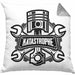 KFZ Mechaniker Kissen mit Füllung 40x40 Geschenk Spruch Männer KFZ Mechatroniker Geschenkidee Werkstatt Katastrophe (Grau) Grau Trendation