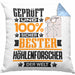 Höhlenforscher Geschenk Lustiger Spruch für Höhlenforscher Geschenkidee Bester Höhlenforscher Der WeltKissen mit Füllung 40x40 (Grau) Blau Trendation
