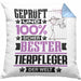 Tierpfleger Geschenk Lustiger Spruch für Tierpfleger Geschenkidee Bester Tierpfleger Der WeltKissen mit Füllung 40x40 (Grau) Blau Trendation