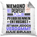 Pferderennen-Enthusiast Geschenk Kissen mit Füllung 40x40 Lustige Geschenkidee für Pferderennen-Enthusiast Geburtstag Niemand Ist Perfekt Aber Als Pferderennen-Enthusiast Ist Man Nah Dran (Grau) Grau Trendation