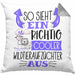 Wildtieraufzüchter Kissen mit Füllung 40x40 So Sieht Ein Richtig Cooler Wildtieraufzüchter Aus Geschenk Lustiger Spruch Geschenkidee (Grau) Grau Trendation