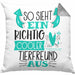 Tierfreund Kissen mit Füllung 40x40 So Sieht Ein Richtig Cooler Tierfreund Aus Geschenk Lustiger Spruch Geschenkidee (Grau) Grau Trendation