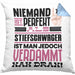 Stiefschwager Geschenk Kissen mit Füllung 40x40 Lustige Geschenkidee für Stiefschwager Geburtstag Niemand Ist Perfekt Aber Als Stiefschwager Ist Man Nah Dran (Grau) Blau Trendation
