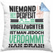 Vogelzüchter Geschenk Kissen mit Füllung 40x40 Lustige Geschenkidee für Vogelzüchter Geburtstag Niemand Ist Perfekt Aber Als Vogelzüchter Ist Man Nah Dran (Grau) Blau Trendation