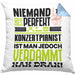 Konzertpianist Geschenk Kissen mit Füllung 40x40 Lustige Geschenkidee für Konzertpianist Geburtstag Niemand Ist Perfekt Aber Als Konzertpianist Ist Man Nah Dran (Grau) Blau Trendation