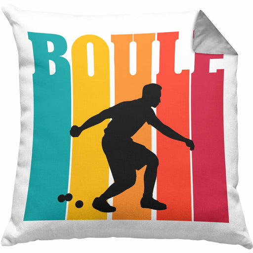 Boule Kissen mit Füllung 40x40 für Boule-Spieler als Geschenkidee Spruch (Grau) Grau Trendation