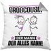 Großcousin Kissen mit Füllung 40x40 Geschenk für Großcousin Der Mann Der Alles Kann Geschenkidee zum Geburtstag (Grau) Grau Trendation