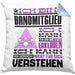 Bandmitglied Geschenk Kissen mit Füllung 40x40 Geschenkidee für Bandmitglied Geburtstag Lustig Ich Bin Bandmitglied Ich Kann Es Dir Erklären Aber Nicht Für Dich Verstehen (Grau) Blau Trendation