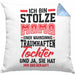 Muttertagsgeschenk Kissen mit Füllung 40x40 Ich Bin Stolze Mama Einer Wahnsinnig Traumhaften Tochter Geschenk für Mutter von Tochter (Grau) Blau Trendation