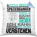 Spaziergänger Geschenk Kaffee-Kissen mit Füllung 40x40 Geschenkidee für Spaziergänger Ich Bin Spaziergänger Ich Kann Es Dir Erklären Jedoch Nicht Für Dich Verstehen Spruch Lustig (Grau) Blau Trendation