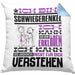 Schwiegerenkel Geschenk Kaffee-Kissen mit Füllung 40x40 Geschenkidee für Schwiegerenkel Ich Bin Schwiegerenkel Ich Kann Es Dir Erklären Jedoch Nicht Für Dich Verstehen Spruch Lustig (Grau) Blau Trendation