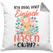 Hasen-Liebhaber Kissen mit Füllung 40x40 Geschenk Ich Mag Halt Einfach Hasen Okay Geschenkidee Mädchen (Grau) Grau Trendation