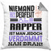 Rapper Geschenk Kissen mit Füllung 40x40 Lustige Geschenkidee für Rapper Geburtstag Niemand Ist Perfekt Aber Als Rapper Ist Man Nah Dran (Grau) Grau Trendation