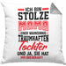 Muttertagsgeschenk Kissen mit Füllung 40x40 Ich Bin Stolze Mama Einer Wahnsinnig Traumhaften Tochter Geschenk für Mutter von Tochter (Grau) Grau Trendation