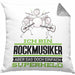 Rockmusiker Geschenk Kissen mit Füllung 40x40 Ich Bin Rockmusiker Aber Sag Doch Einfach Superheld Lustige Geschenkdiee für Rockmusiker (Grau) Grau Trendation
