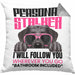 Labrador Besitzerin Kissen mit Füllung 40x40 Geschenk Lustiger Spruch Geschenkidee Personal Stalker (Grau) Grau Trendation
