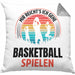 Mädchen Basketballspielerin Geschenkidee Kissen mit Füllung 40x40 Frauen Basketball (Grau) Grau Trendation
