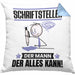 Schriftsteller Kissen mit Füllung 40x40 Geschenk für Schriftsteller Der Mann Der Alles Kann Geschenkidee zum Geburtstag (Grau) Blau Trendation