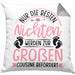 Du Wirst Große Cousine Kissen mit Füllung 40x40 Geschenk Nur Die Besten Nichten Werden Zur Großen Cousine Befördert (Grau) Grau Trendation