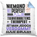 Tierverhaltenstherapeut Geschenk Kissen mit Füllung 40x40 Lustige Geschenkidee für Tierverhaltenstherapeut Geburtstag Niemand Ist Perfekt Aber Als Tierverhaltenstherapeut Ist Man Nah Dran (Grau) Blau Trendation