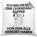 Rapper Geschenk Kissen mit Füllung 40x40 Lustige Geschenkidee Geburtstag für Rapper Ich Bin Dieser Legendäre Rapper Von Dem Alle Geredet Haben (Grau) Grau Trendation