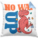 Bouldern Kissen mit Füllung 40x40 für Kletterfans mit Dino-T-Rex Grafik "No Way Up" (Grau) Blau Trendation