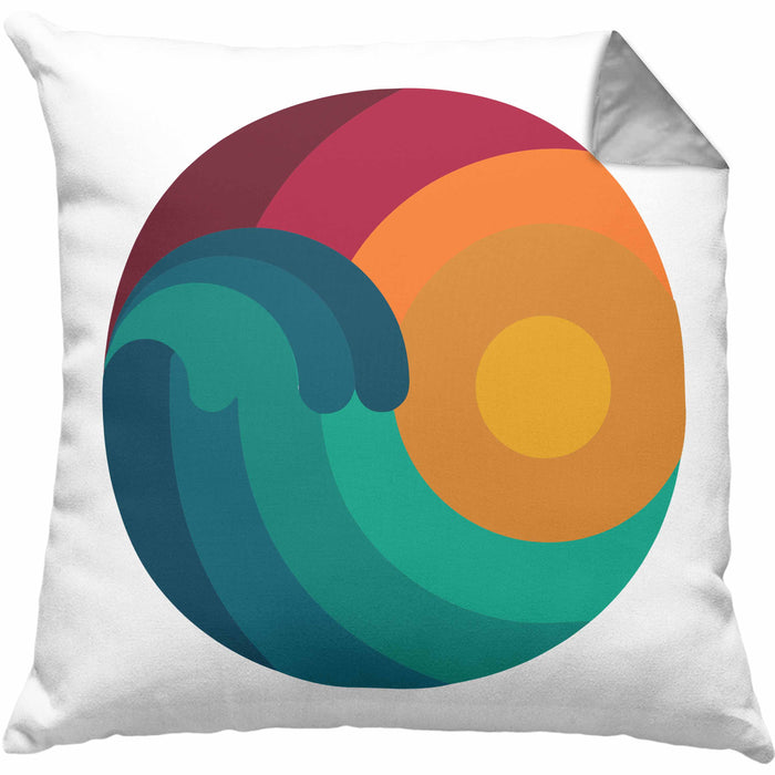Kitesurfing Kissen mit Füllung 40x40 Geschenk für Kitesurfer Geschenkidee Retro Vintage Grafiken (Grau) Grau Trendation