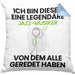 Jazz-Musiker Geschenk Kissen mit Füllung 40x40 Lustige Geschenkidee Geburtstag für Jazz-Musiker Ich Bin Dieser Legendäre Jazz-Musiker Von Dem Alle Geredet Haben (Grau) Blau Trendation