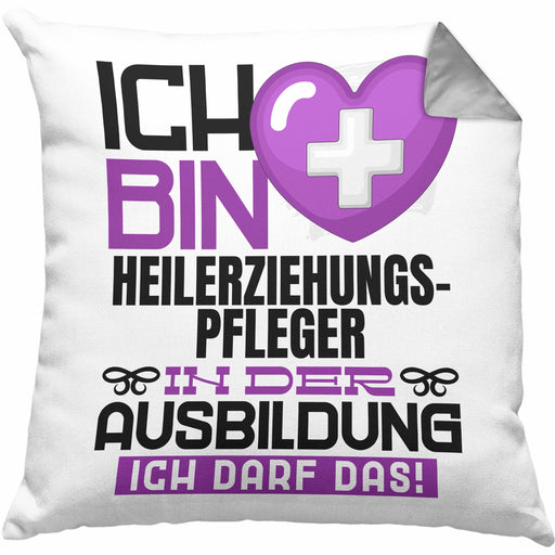 Heilerziehungspfleger Ausbildung Kissen mit Füllung 40x40 Geschenk Ich Bin Heilerziehungspfleger In Der Ausbildung Ich Darf Das Geschenkidee Spruch (Grau) Grau Trendation