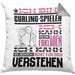 Curling-Spieler Geschenk Kaffee-Kissen mit Füllung 40x40 Geschenkidee für Curling-Spieler Ich Bin Curling-Spieler Ich Kann Es Dir Erklären Jedoch Nicht Für Dich Verstehen Spruch Lustig (Grau) Grau Trendation