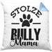 Hunde Kissen mit Füllung 40x40 Geschenk für stolze Bully-Mamas Bully Hunde Geschenkidee (Grau) Blau Trendation