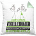 Vogelliebhaber Geschenk Kissen mit Füllung 40x40 Ich Bin Vogelliebhaber Aber Sag Doch Einfach Superheld Lustige Geschenkdiee für Vogelliebhaber (Grau) Grün Trendation