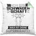 Schwägerschaft Kissen mit Füllung 40x40 Geschenk für Schwägerschaft Geburtstag Lustiger Spruch Was Ist Deine Superkraft (Grau) Grün Trendation