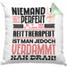 Reittherapeut Geschenk Kissen mit Füllung 40x40 Lustige Geschenkidee für Reittherapeut Geburtstag Niemand Ist Perfekt Aber Als Reittherapeut Ist Man Nah Dran (Grau) Grün Trendation