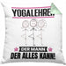 Yogalehrer Kissen mit Füllung 40x40 Geschenk für Yogalehrer Der Mann Der Alles Kann Geschenkidee zum Geburtstag (Grau) Grün Trendation