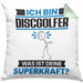 Discgolfer Kissen mit Füllung 40x40 Geschenk für Discgolfer Geburtstag Lustiger Spruch Was Ist Deine Superkraft (Grau) Grün Trendation