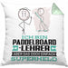 Paddelboard-Lehrer Geschenk Kissen mit Füllung 40x40 Ich Bin Paddelboard-Lehrer Aber Sag Doch Einfach Superheld Lustige Geschenkdiee für Paddelboard-Lehrer (Grau) Grün Trendation