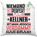 Kellner Geschenk Kissen mit Füllung 40x40 Lustige Geschenkidee für Kellner Geburtstag Niemand Ist Perfekt Aber Als Kellner Ist Man Nah Dran (Grau) Grün Trendation