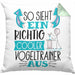 Vogeltrainer Kissen mit Füllung 40x40 So Sieht Ein Richtig Cooler Vogeltrainer Aus Geschenk Lustiger Spruch Geschenkidee (Grau) Grün Trendation