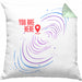 Lustige Galaxie-Kissen mit Füllung 40x40 Spruch "You Are Here" Geschenk für Weltraumliebhaber (Grau) Grün Trendation