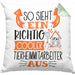 Tierheimmitarbeiter Kissen mit Füllung 40x40 So Sieht Ein Richtig Cooler Tierheimmitarbeiter Aus Geschenk Lustiger Spruch Geschenkidee (Grau) Grün Trendation